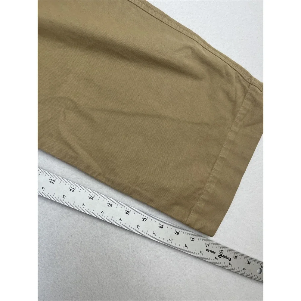 RE/DONE 90s High-Rise Loose Trousers 29 Button Fly Twill Chino Washed Khaki